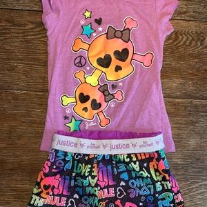 Justice shorts outfit. Size 6.